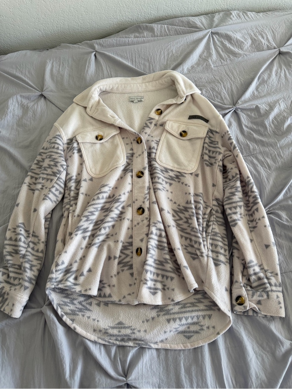 Simply Southern Oversized fleece button up